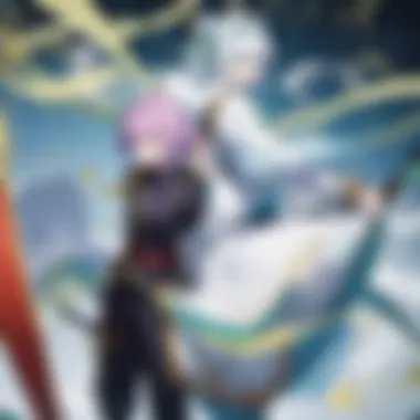 The Art of Nen in Combat A dynamic battle between powerful Nen users.