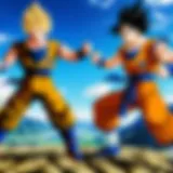 Epic battle scene showcasing Goku and Vegeta in action.