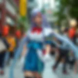 A vibrant display of diverse anime cosplay characters showcasing creativity and innovation.