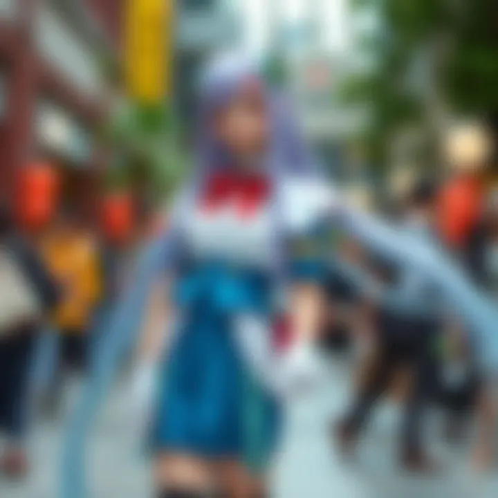 A vibrant display of diverse anime cosplay characters showcasing creativity and innovation.