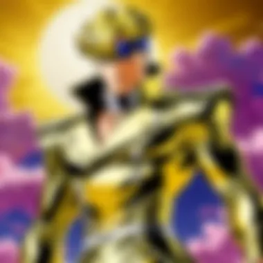 Artistic representation of thematic elements in Golden Wind