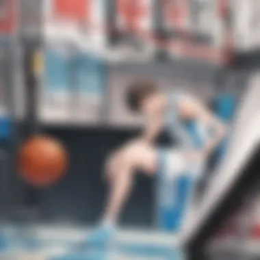 Dynamic action scene illustrating the intensity of basketball matches in Kuroko's Basketball