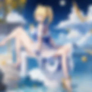 A poignant moment showcasing the bond between Lucy Heartfilia and her celestial spirits.