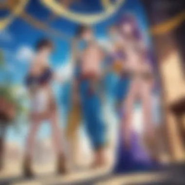 Sinbad and His Companions Sinbad interacting with his companions in a pivotal moment.