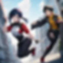 Heroic scene from the latest My Hero Academia film showcasing intense action.