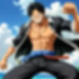 A dynamic scene showcasing the latest action sequence in One Piece.