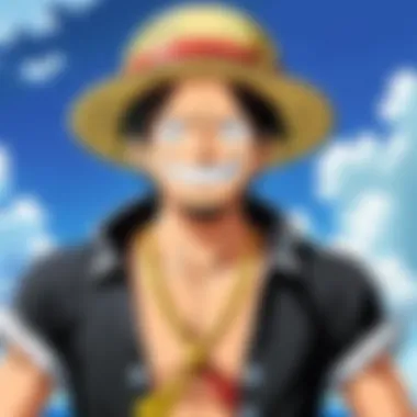 A detailed illustration showcasing the main characters of One Piece against a vibrant background.