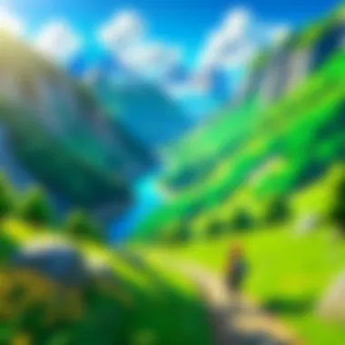 Mountain Adventure: Nature's Playground for Pokémon Enthusiasts A panoramic view of a majestic mountain range, inviting trainers for an adventure in Pokémon exploration.