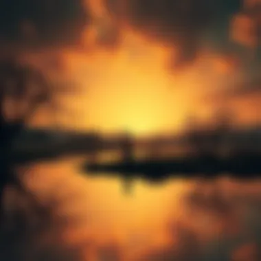 Emotional Reflection in a Landscape An emotional character reflecting sorrow in a vivid landscape.