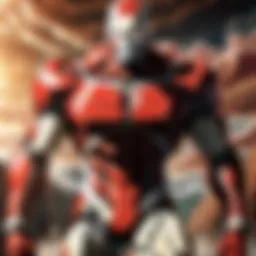 The colossal titan overlooking a desolate landscape