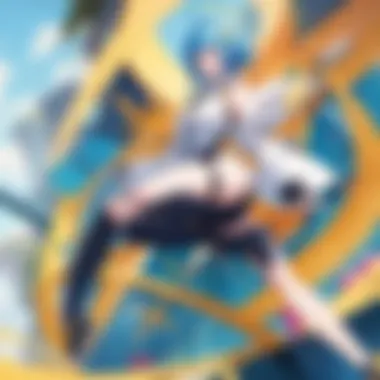 Vibrant Animation Aesthetic A scene depicting the anime's vibrant animation style