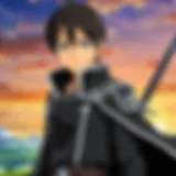 Artistic representation of Kirito in Sword Art Online