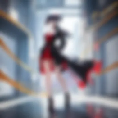 Runway Inspired by Anime Themes A fashion runway showcasing outfits influenced by anime themes