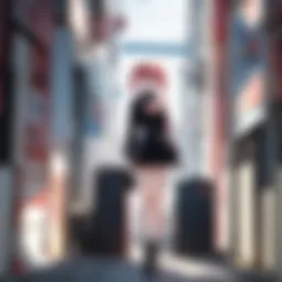 A vibrant scene showcasing iconic anime characters interacting in a virtual landscape.