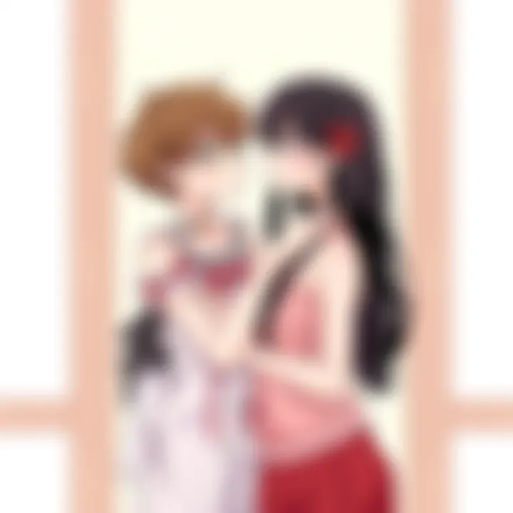 Artistic depiction of the cultural implications of yuri stories in society