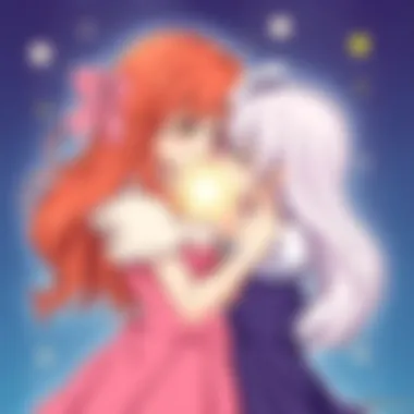 An infographic depicting the evolution of yuri manga through the decades