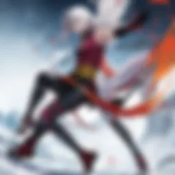 A dynamic scene showcasing the intense battles in Naruto, highlighting the vibrant animation style.