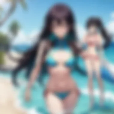 A collage of various anime characters in bikinis highlighting diversity