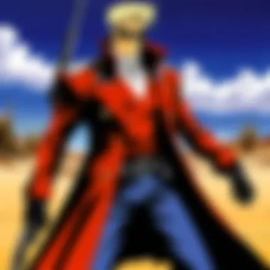 A stunning landscape of the desert world featured in Trigun