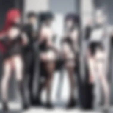 Character Dynamics in Trinity Seven A symbolic depiction of character dynamics and relationships explored in the series.
