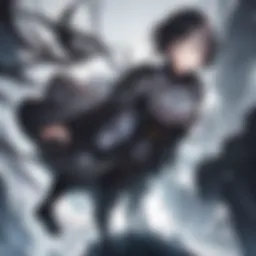 A vibrant scene from an anime showcasing black dub characters in action.