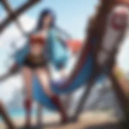 A vibrant depiction of iconic One Piece characters in a dynamic pose