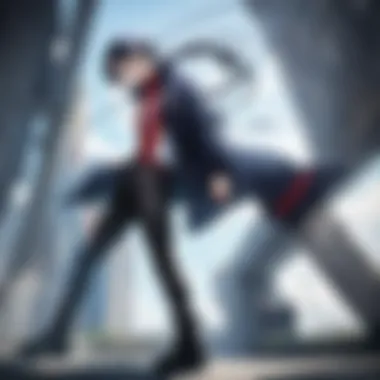 Dynamic Action of an X Hunter Depiction of an X Hunter in a dynamic action pose