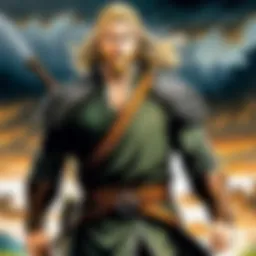 A captivating scene depicting a pivotal moment in Vinland Saga