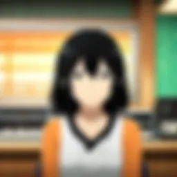 A screenshot of Watamote showcasing the main character in a comedic scene.