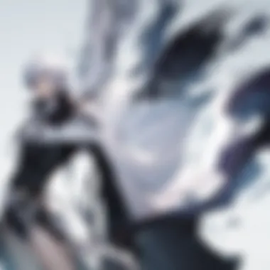 Dynamic Moment from Bleach A vibrant scene from Bleach showcasing the main character