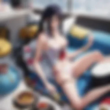 Enjoying One Piece Across Devices An anime fan enjoying One Piece on multiple devices