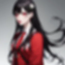 A captivating scene from Kakegurui showcasing intense gameplay