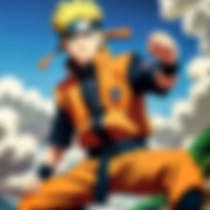 Characters from Naruto in a vibrant montage