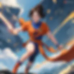 Iconic Dragon Ball Z character in action
